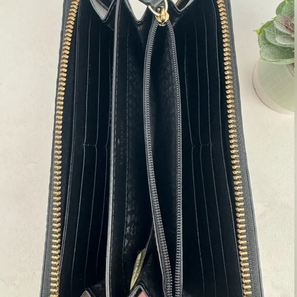 Kate Spade Black Zip Around Wallet
